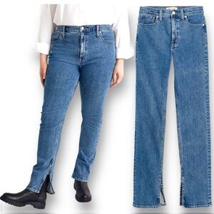 NWT Madewell Stovepipe Jeans Slit-Hem Size 31